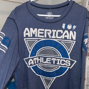 American Fighter Navy and White Athletic Top